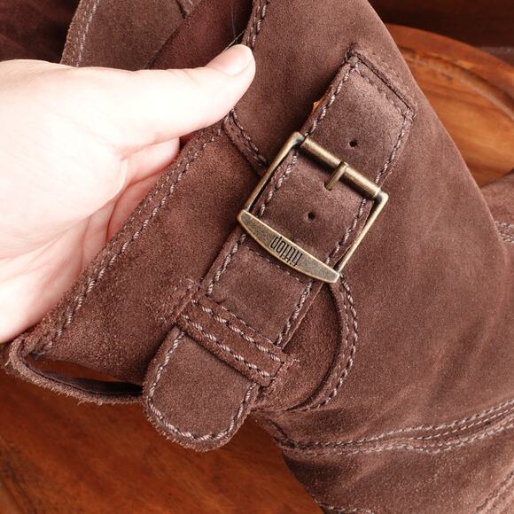 FitFlip Boots Womens Size 10 Brown Superboot Suede Pull On Comfort Winter Casual - Picture 9 of 14